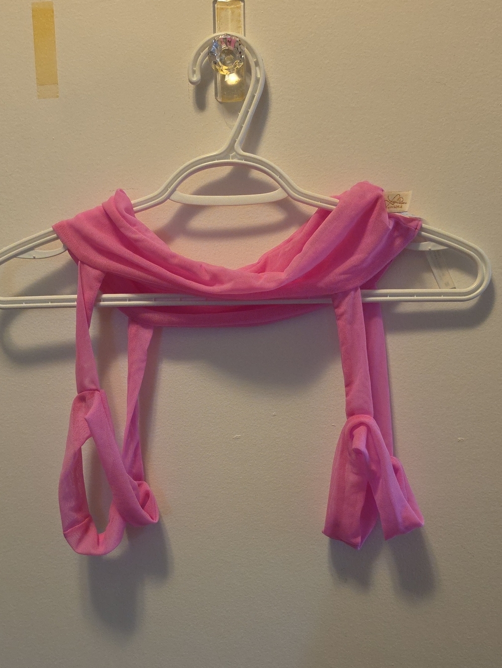 Women's Pink Sheer Neck Scarf - Lightweight Layering Accessory